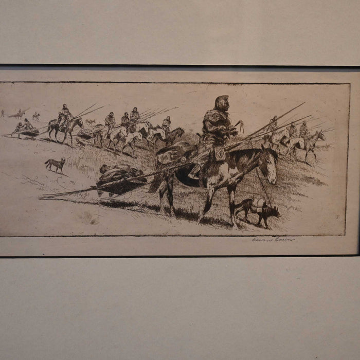 Blackfoot Woman Moving Camp No. 1 by Edward Borein Collectibles Edward Borien