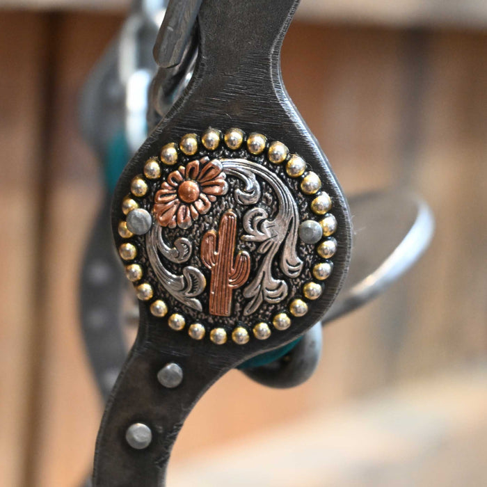 Paul Petska Washer Port Bit w/Cactus Concho Tack - Bits Paul Petska