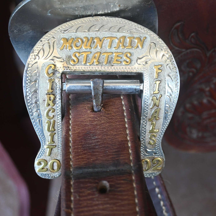 14.5" USED CLINT GIBSON ROPING SADDLE