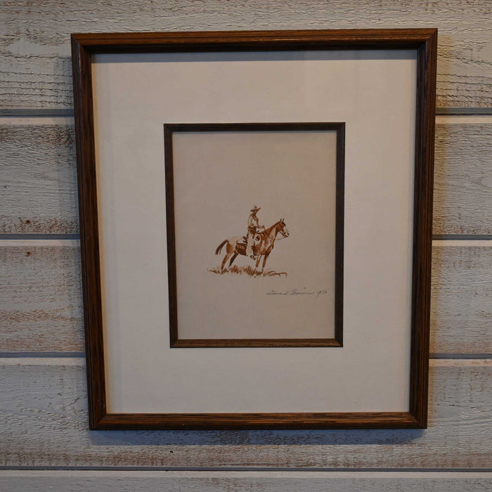 Original 1930's Watercolor by Edward Borein Collectibles Edward Borein