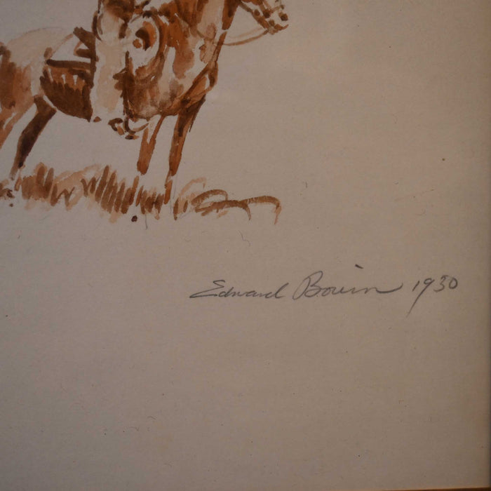 Original 1930's Watercolor by Edward Borein Collectibles Edward Borein