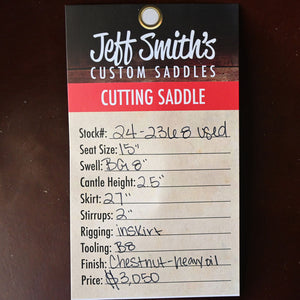 15" USED JEFF SMITH CUTTING SADDLE Saddles Jeff Smith