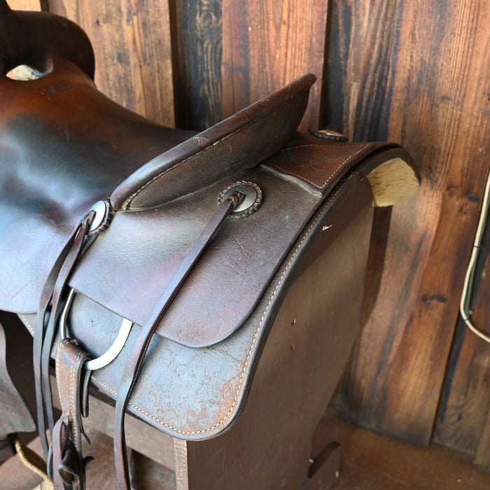 16.5" USED JEFF SMITH CUTTING SADDLE Saddles - Used Jeff Smith