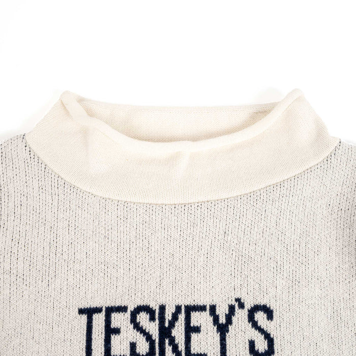 Teskey's Youth Rollneck Sweater - Natural/Navy