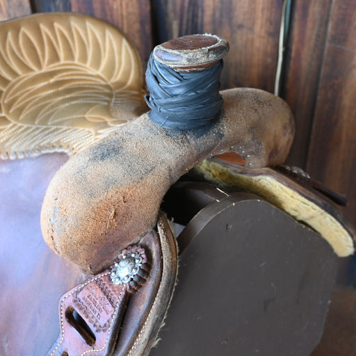 15" USED TRENT WARD ROPING SADDLE Saddles - Used Trent Ward