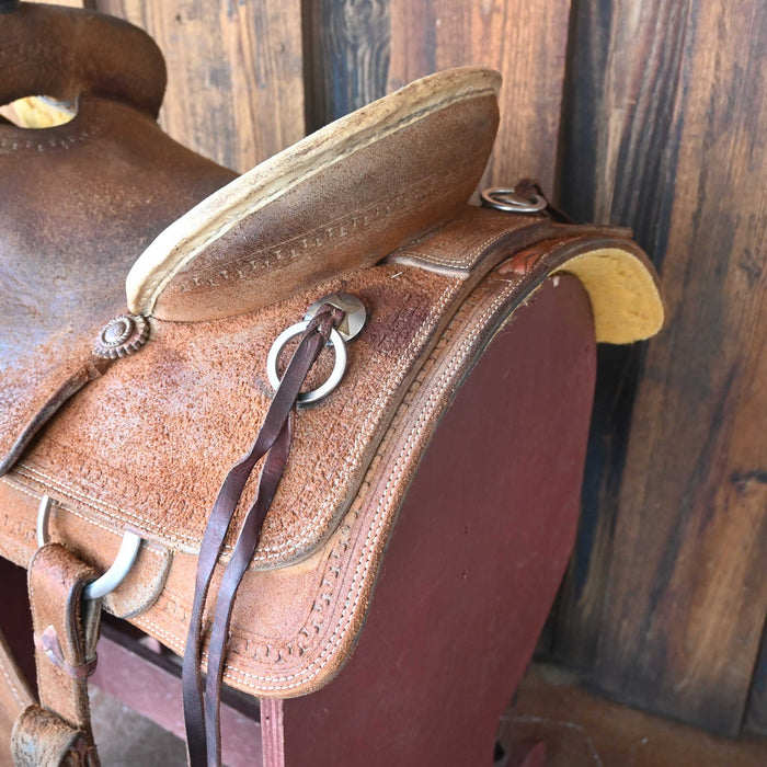 15.5" USED SHERIDAN ROPING SADDLE
