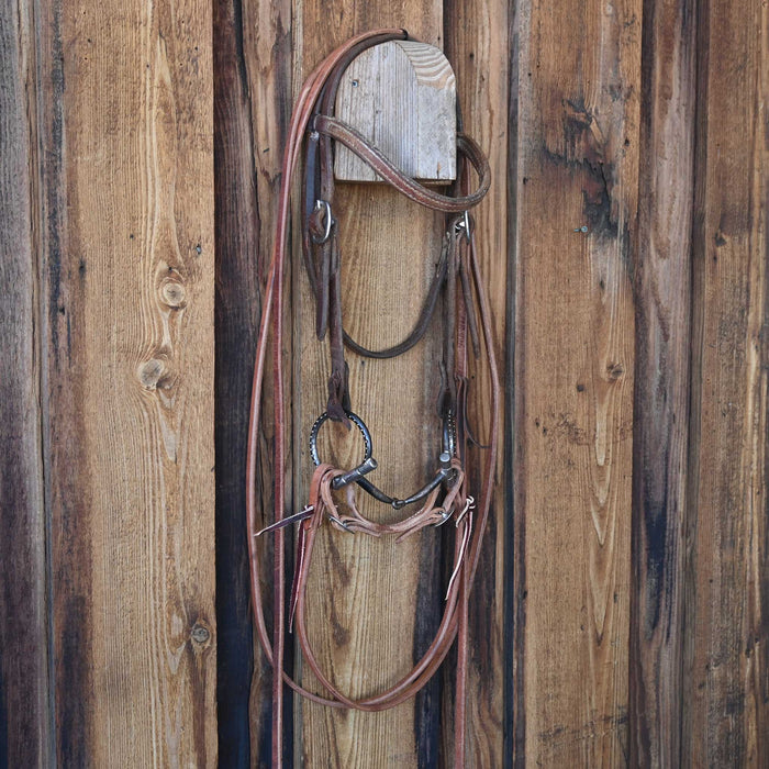 Tom Balding D-Ring Snaffle Bridle Rig w/Browband Headstall