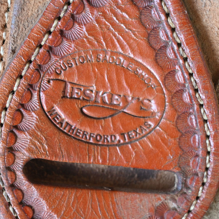 15.5" USED TESKEY'S RANCH SADDLE Saddles - Used Teskey's Saddlery
