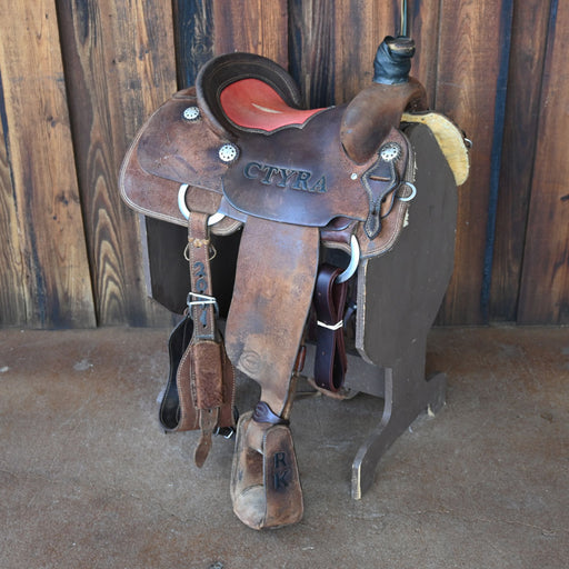 14.5" USED TESKEY'S ROPING SADDLE Saddles - Used Teskey's Saddlery