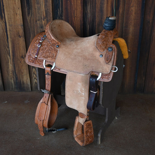 16.5" USED EQUITECH ROPING SADDLE Saddles - Used Equitech Horse Equipment
