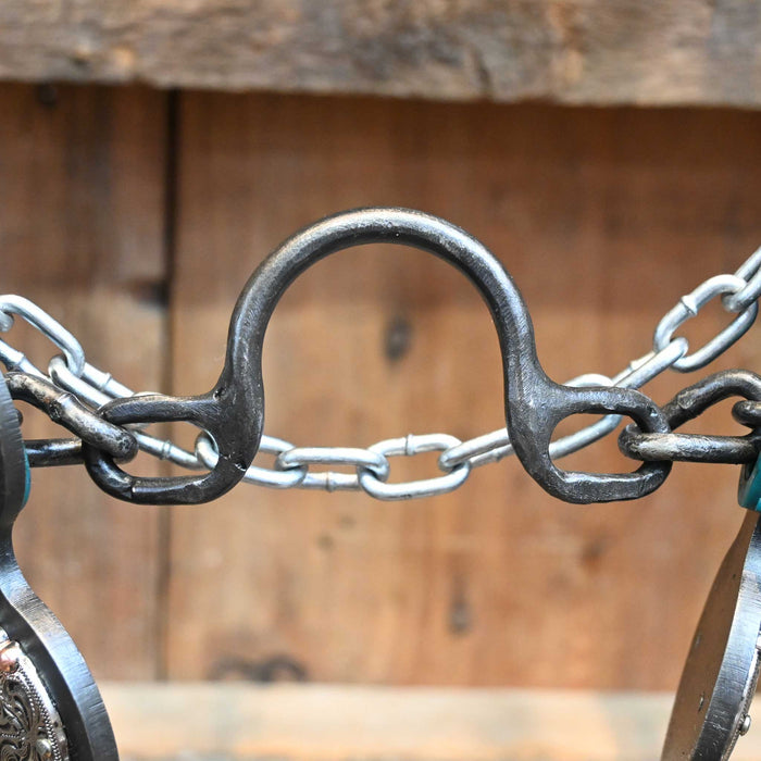 Paul Petska Ported Chain Bit w/ Silver & Copper Conchos