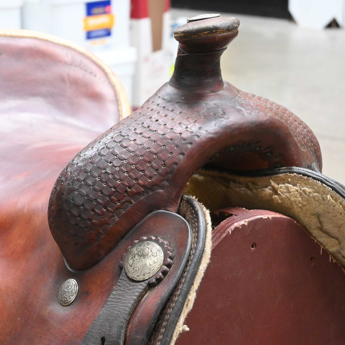 16.5" USED COWBOY TUFF RANCH ROPER SADDLE