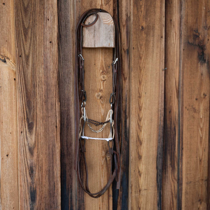 Double Twisted Snaffle Gag Bridle Rig w/Single Ear Headstall