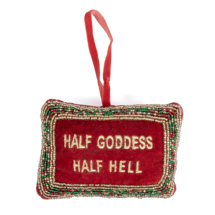 Beaded Pillow Ornament - Half Goddess