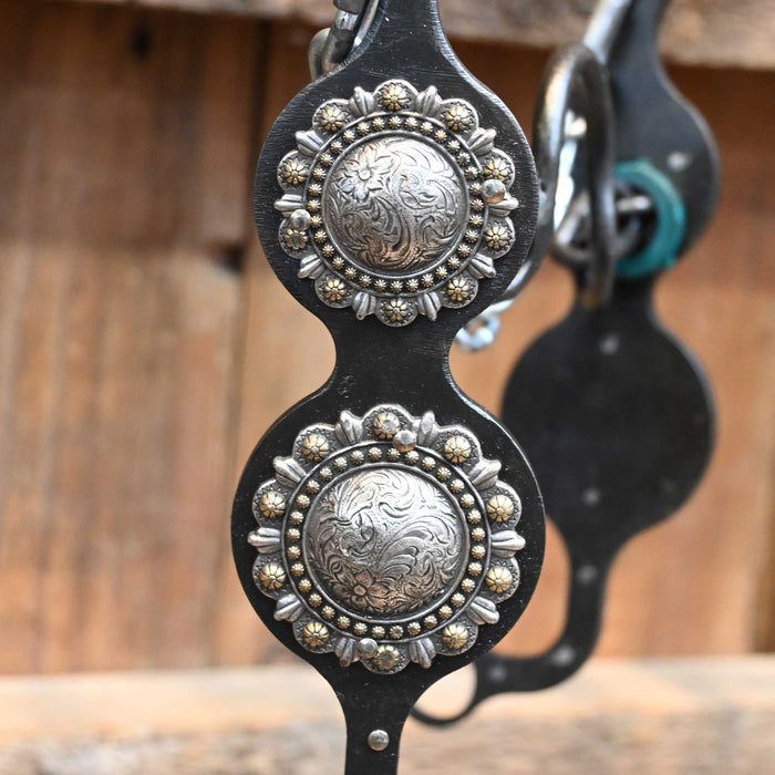 Paul Petska Ported Chain Bit w/ Silver Conchos