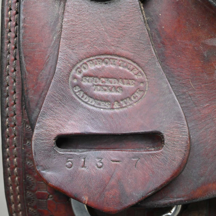 16.5" USED COWBOY TUFF RANCH ROPER SADDLE
