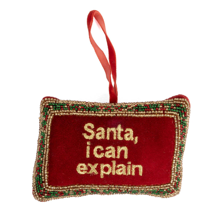 Beaded Pillow Ornament - I Can Explain