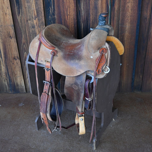 15.5" USED TESKEY'S PRO CUTTER RANCH CUTTER SADDLE Saddles - Used Teskey's Saddlery
