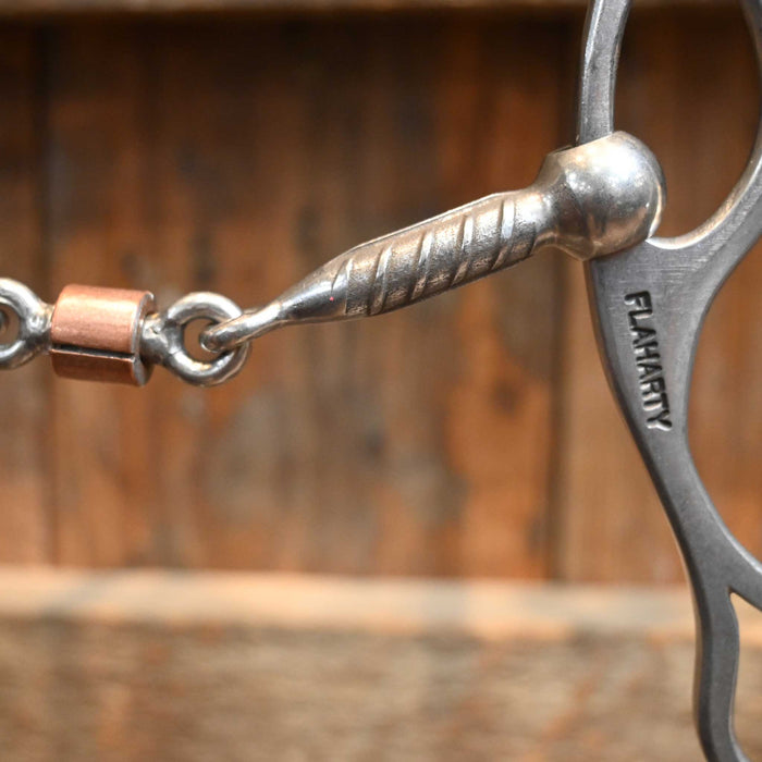 Flaharty Jewel Rebar Dogbone w/ Copper Roller Gag Bit Tack - Bits Flaharty