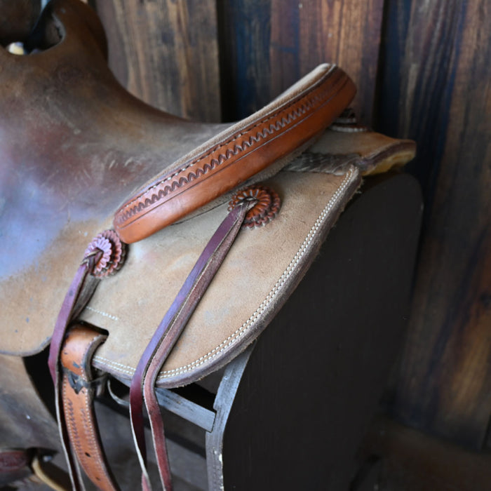 15.5" USED TESKEY'S PRO CUTTER RANCH CUTTER SADDLE Saddles - Used Teskey's Saddlery