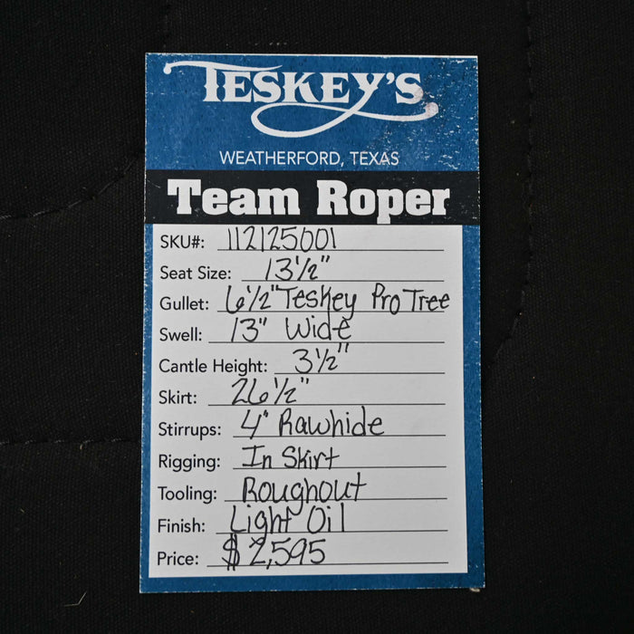 13.5" TESKEY'S TEAM ROPING SADDLE