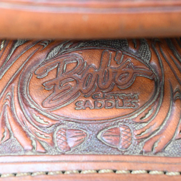 16.5" USED BOB'S CUSTOM BENNY GUITRON COW HORSE SADDLE