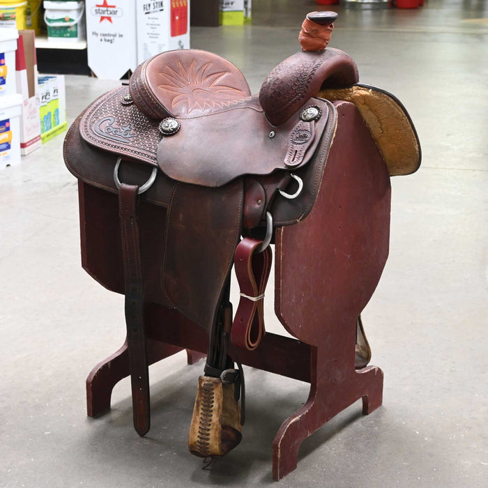 14.5" USED COATS TEAM ROPING SADDLE