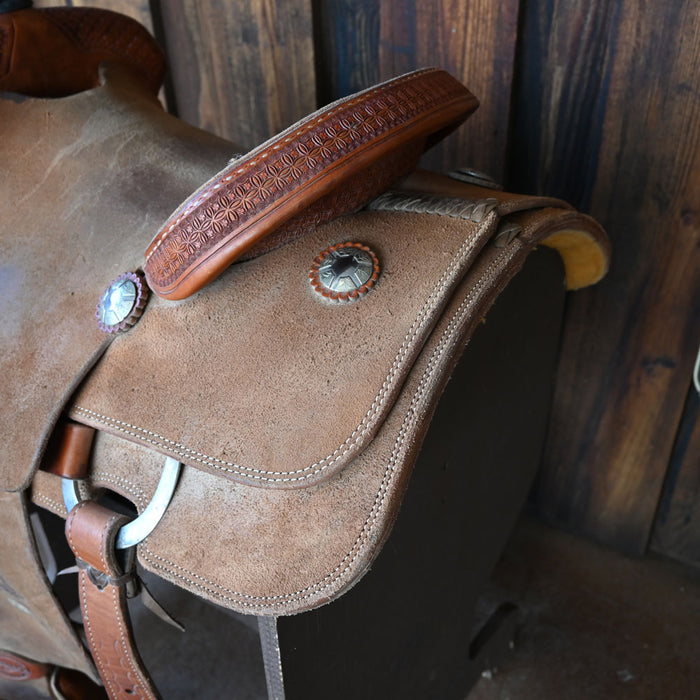 15" USED TESKEY'S ROPING SADDLE Saddles - Used Teskey's Saddlery