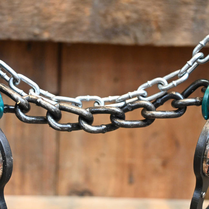 Paul Petska Chain Bit w/ Copper Flowers Conchos