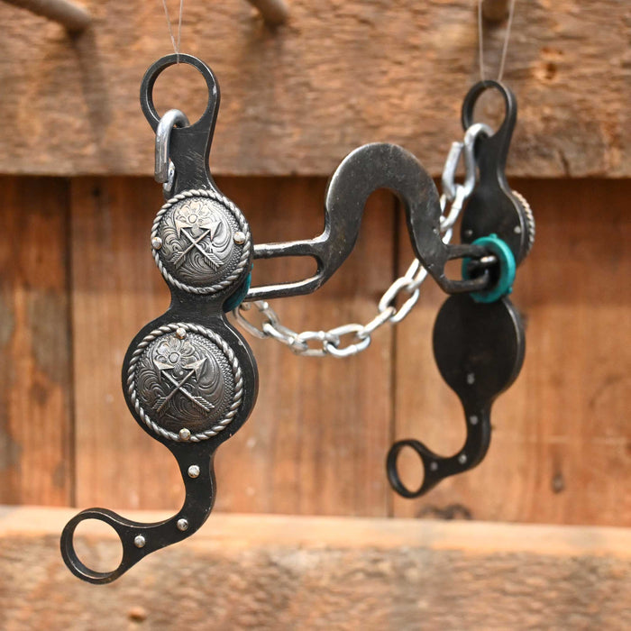 Paul Petska Solid Washer Port Bit w/ Silver Arrow Conchos