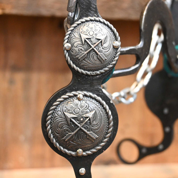 Paul Petska Solid Washer Port Bit w/ Silver Arrow Conchos