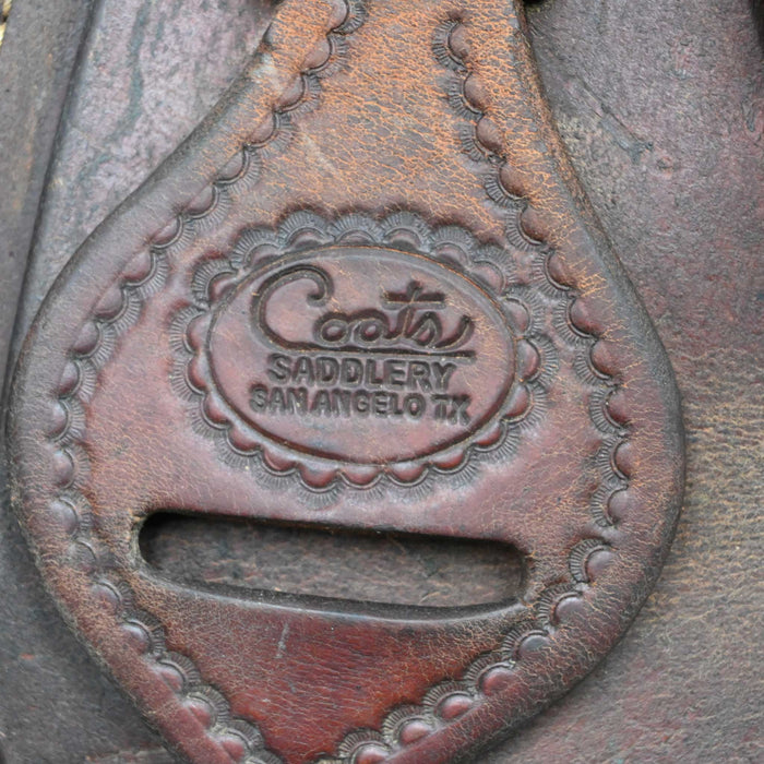14.5" USED COATS TEAM ROPING SADDLE