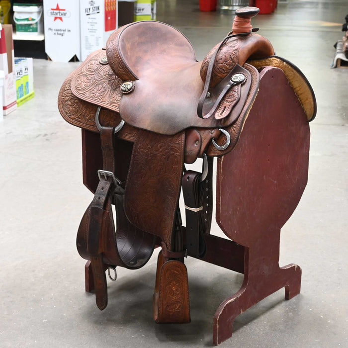 14.5" USED COATS TEAM ROPING SADDLE