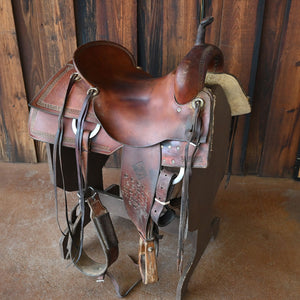 16.5" USED ROO HIDE CUTTING SADDLE Saddles ROO HIDE