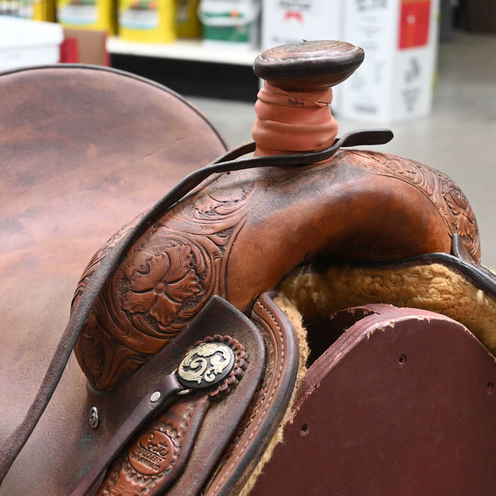 14.5" USED COATS TEAM ROPING SADDLE