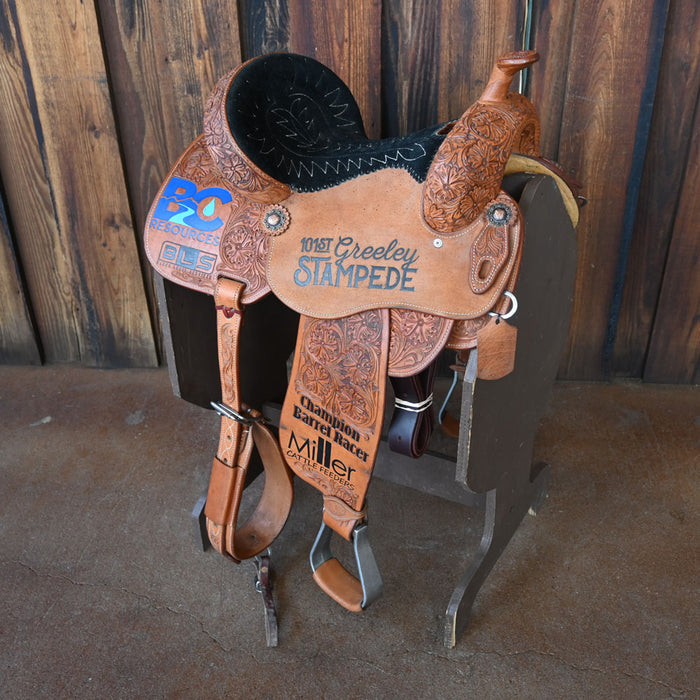 14.5" USED TEXAS SADDLERY BARREL SADDLE Saddles - Used Texas Saddlery