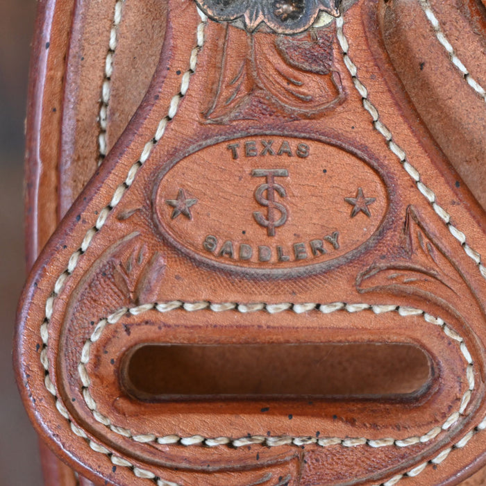 14.5" USED TEXAS SADDLERY BARREL SADDLE Saddles - Used Texas Saddlery