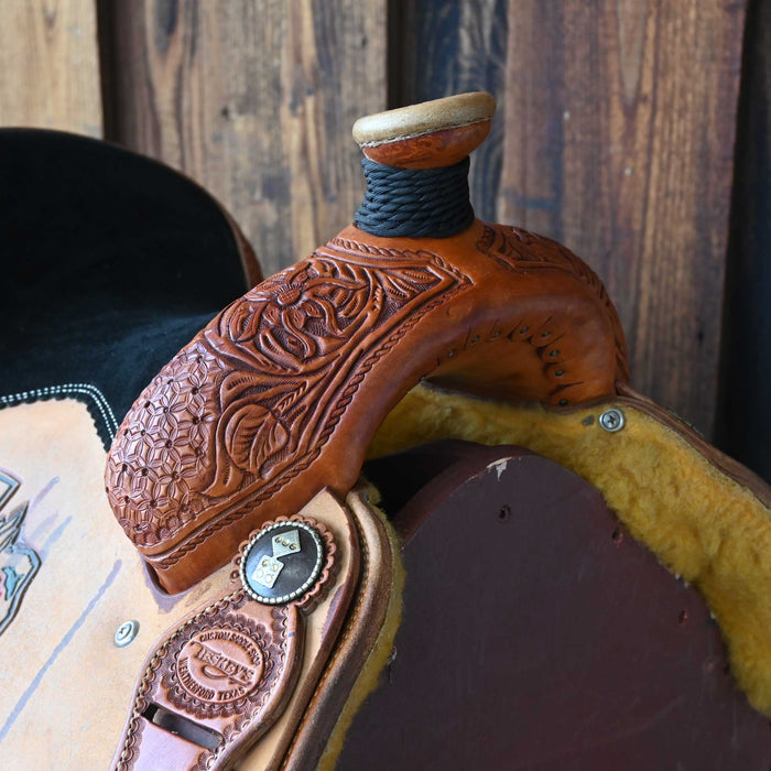 14.5" USED TESKEY'S CALF ROPING SADDLE