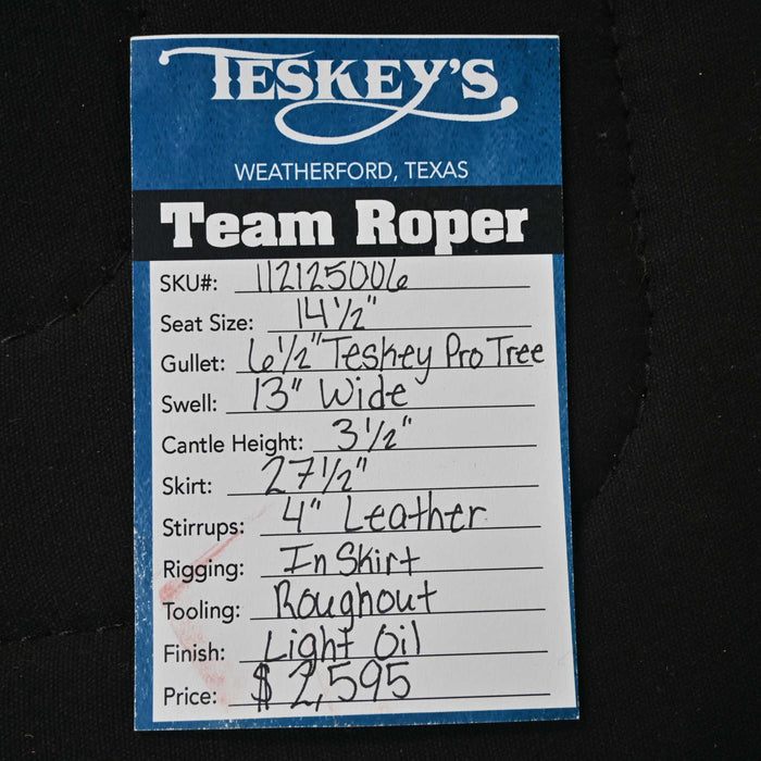 14.5" TESKEY'S TEAM ROPING SADDLE