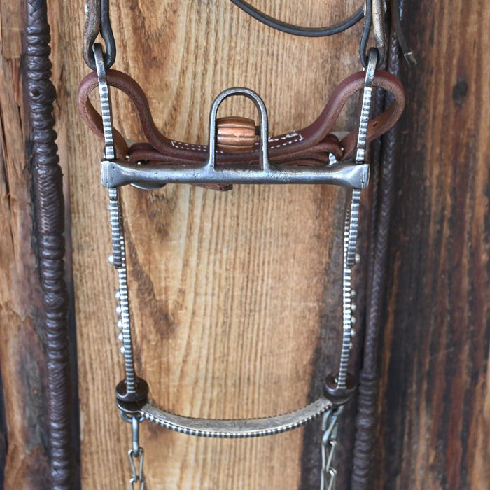 Les Vogt Solid Port Bridle Rig w/Browband Headstall