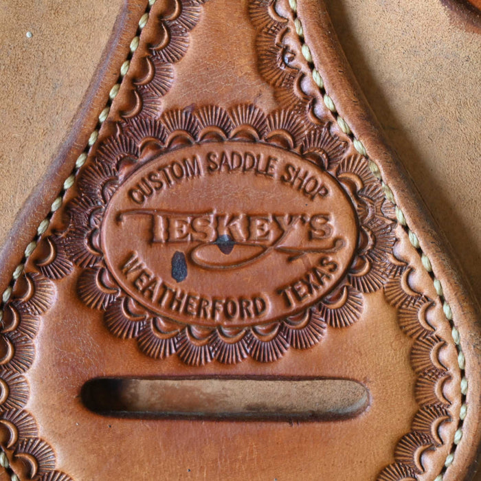 14.5" USED TESKEY'S CALF ROPING SADDLE