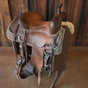 15.5" USED CALVIN ALLEN CUTTING SADDLE Saddles Calvin Allen