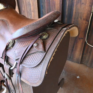 15.5" USED CALVIN ALLEN CUTTING SADDLE Saddles Calvin Allen