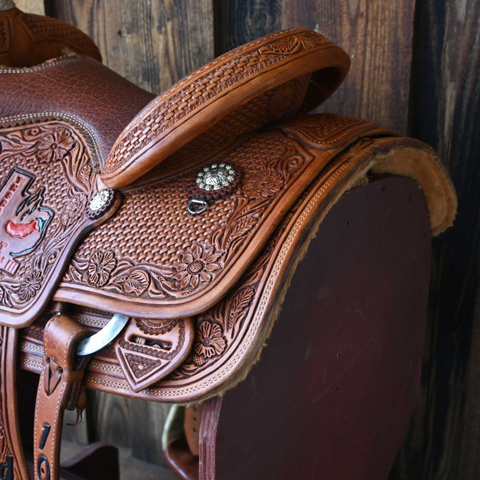 14.5" USED TESKEY'S TEAM ROPING SADDLE