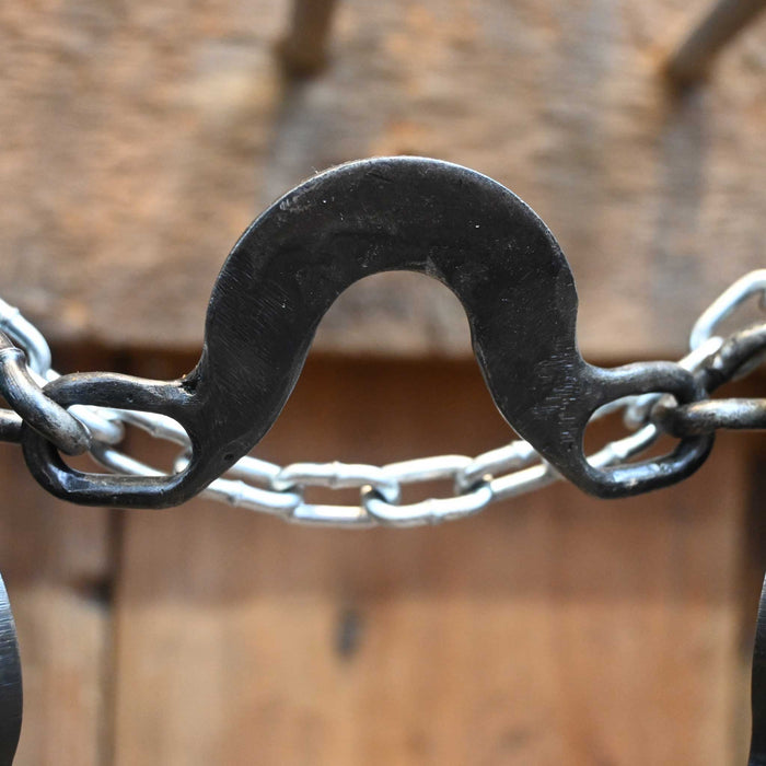 Paul Petska Washer Ported Chain Bit w/ Turquoise Conchos