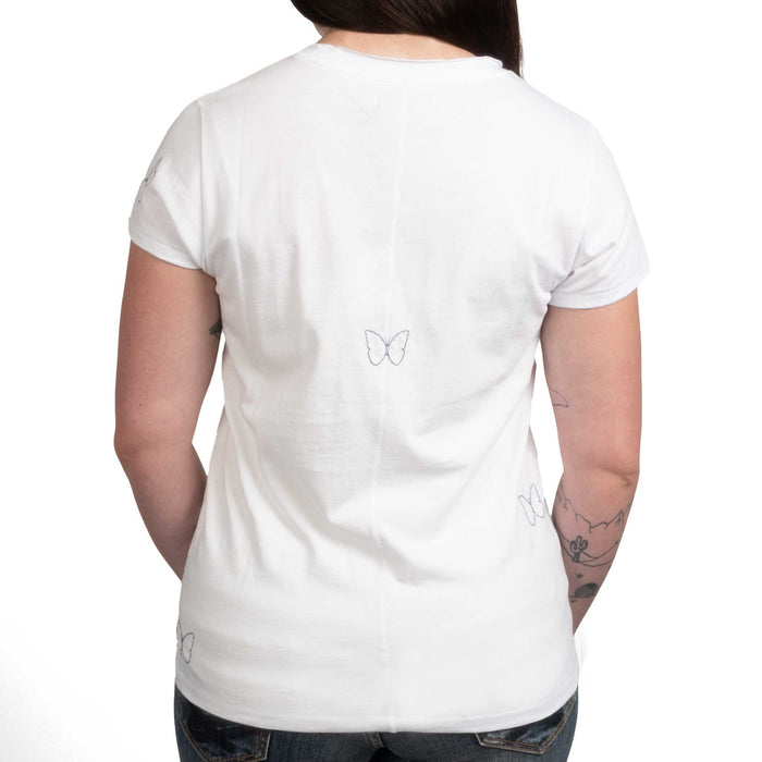 Catherine Gee Embroidered Butterfly Tee