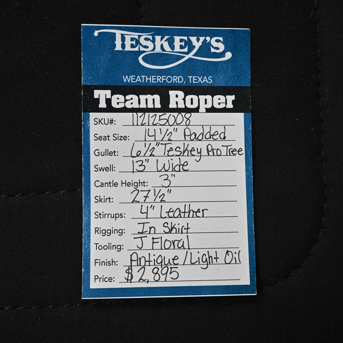 14.5" TESKEY'S TEAM ROPING SADDLE