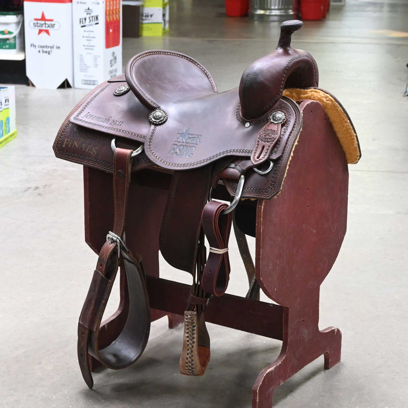 15.5" USED TODD JEYS RANCH CUTTER SADDLE Saddles - Used Todd Jeys