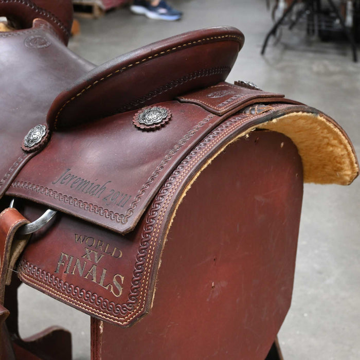 15.5" USED TODD JEYS RANCH CUTTER SADDLE