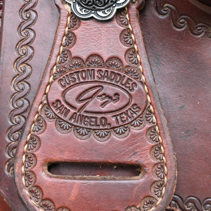 15.5" USED TODD JEYS RANCH CUTTER SADDLE